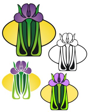 Art nouveau Iris