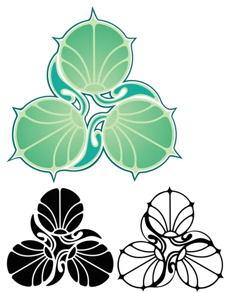 Cuscinetti Lily Art Nouveau — Vettoriale Stock