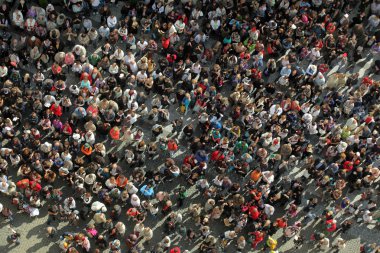 Crowd from bird´s view