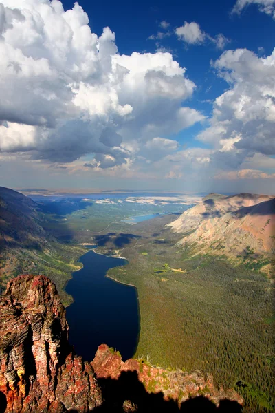 stock image Two Medicine Lake from Mount Sinopah