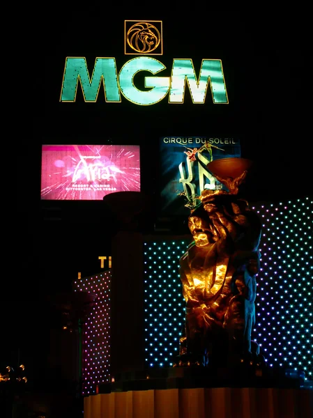 MGM Grand Sign og Lion - Stock-foto