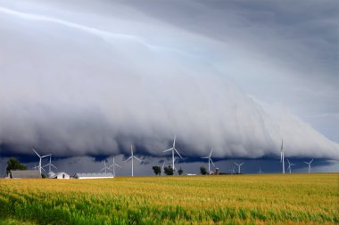Shelf cloud in Illinois clipart