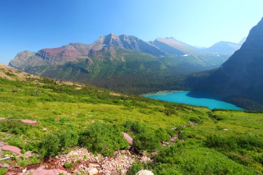 Grinnell Lake in Glacier Park clipart