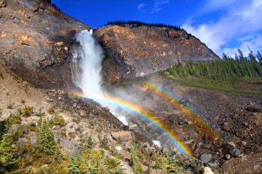 Takakkaw Falls Rainbow in Canada clipart