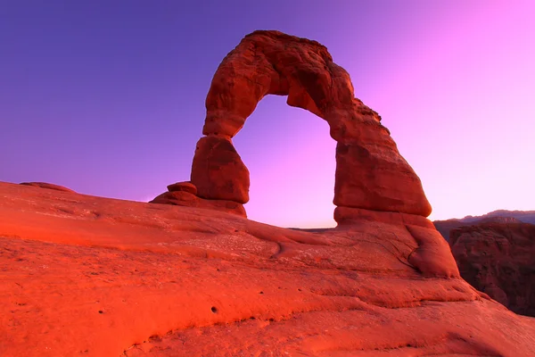 Delicate Arch Sunset — Stock Photo, Image