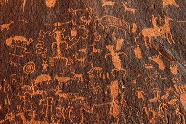 Newspaper Rock Petroglyphs clipart