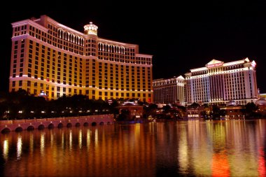 Bellagio and Caesars Palace clipart