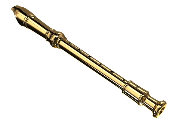 Flauta dourada — Fotografia de Stock