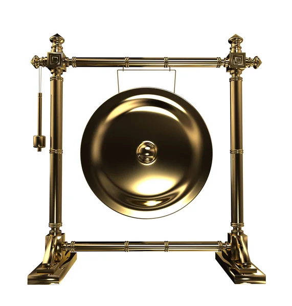 Złota gong — Zdjęcie stockowe