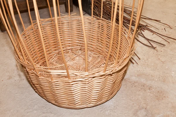 Straw basket handmade — Stock Photo, Image