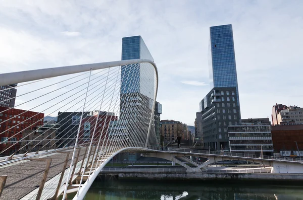 stock image Calatrava Bridge in Bilbao