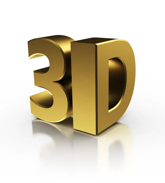 3D σύμβολο — Φωτογραφία Αρχείου
