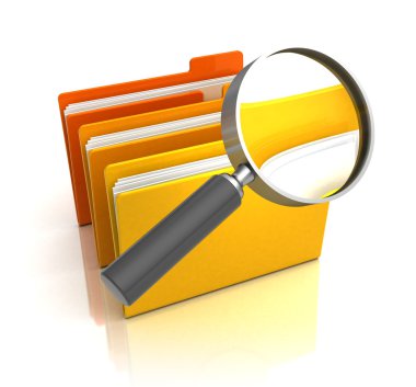 Search in folders clipart