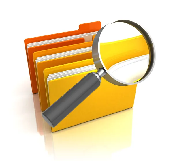Search in folders — Stock Photo, Image
