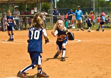 Young Girls Softball clipart