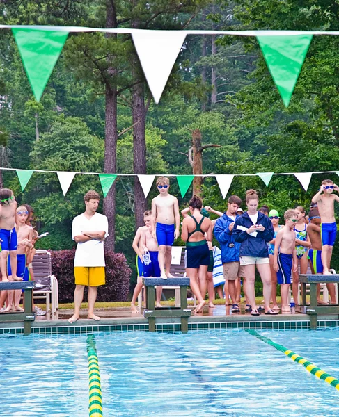 Swim Meet Plataforma de mergulho — Fotografia de Stock