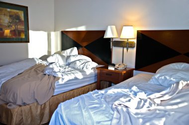 Motel Room in Morning clipart