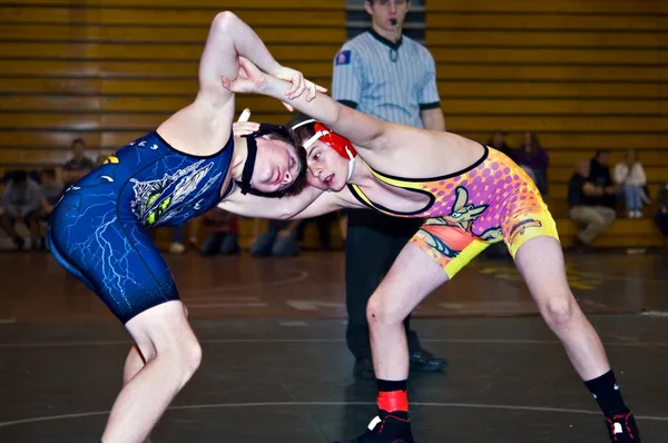 Jovens rapazes Wrestling — Fotografia de Stock