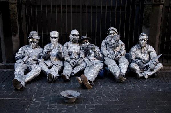 Csoport az utcai előadóművészek, az utcán, Róma, Olaszország — Stock Fotó