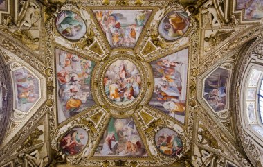 Ceiling in Santa Maria in Trastevere, Rome clipart