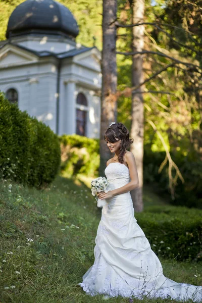 Bride in the park — Stock Photo, Image