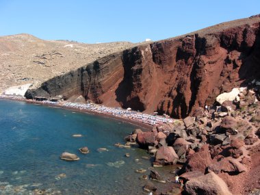 Red beach santorini Island, Yunanistan