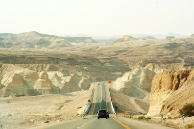 Road to Dead sea in Israel clipart