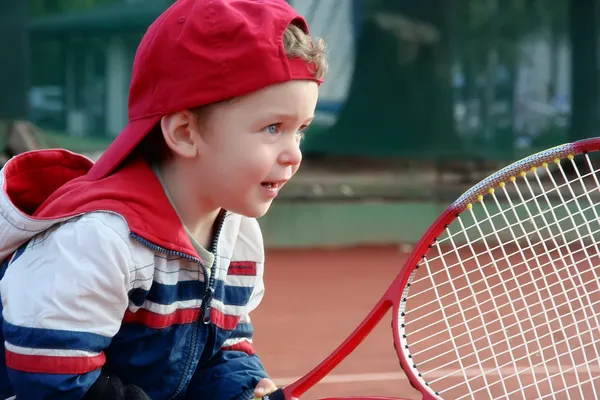 Теніс хлопчик — стокове фото
