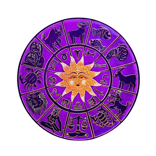 Roze Horoscoop wiel — Stockfoto