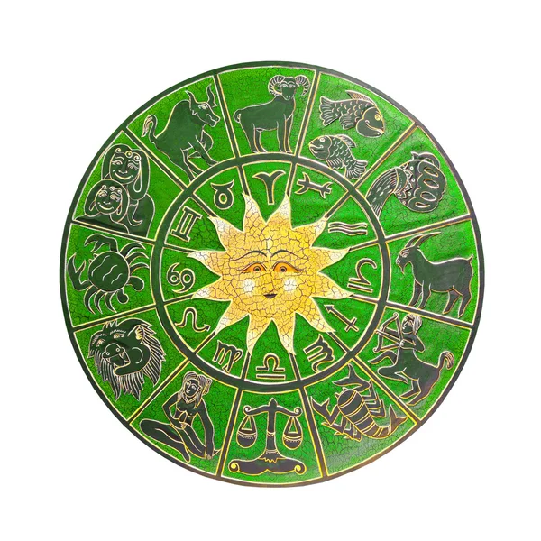 Stock image Green horoscope wheel