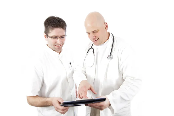 Two docs with a chart — Stock Photo, Image