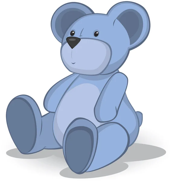 Blue Teddy bear — Stock Vector
