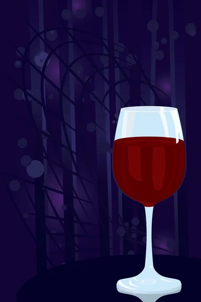 Glass of red wine — Stock Vector