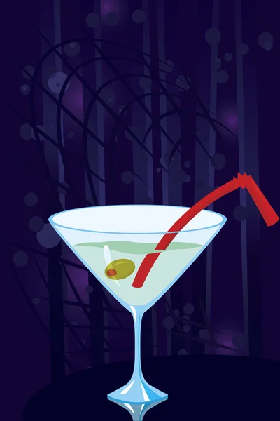 Martini koktejl — Stockový vektor