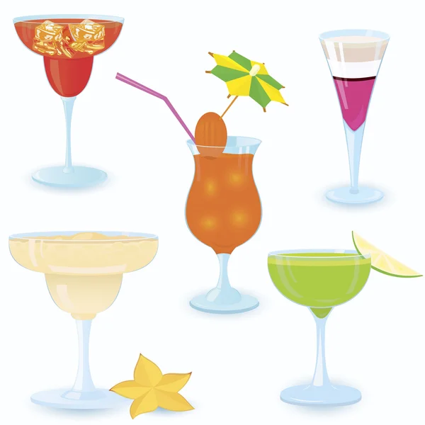 stock vector Cocktail-icon-set