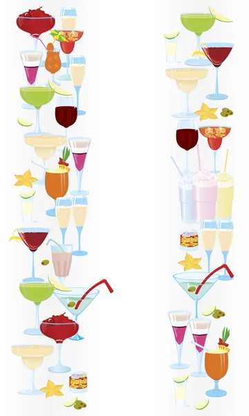 Vertical-cocktail-frontières — Image vectorielle