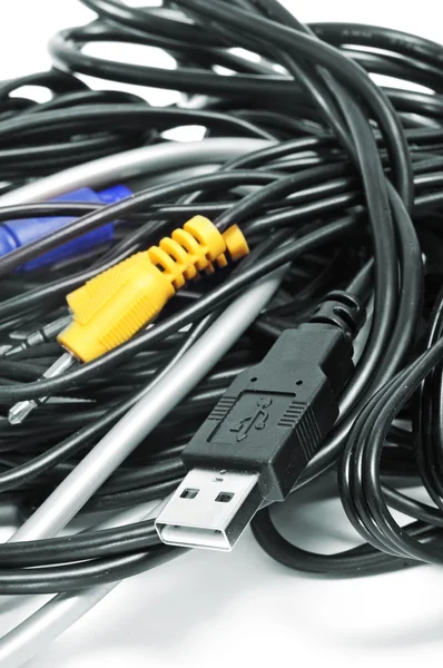 Pilha de cabos diferentes — Fotografia de Stock