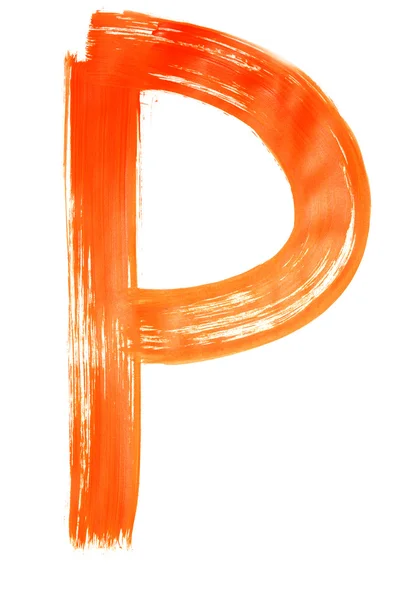P litera — Zdjęcie stockowe