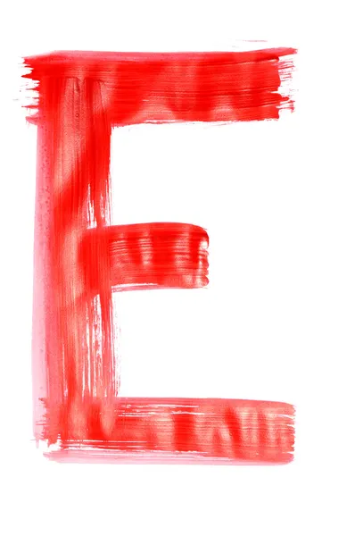 Письмо E — стоковое фото