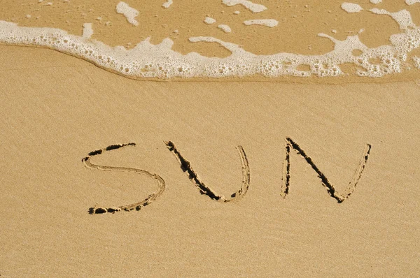 Sun on the sand — Stock Photo, Image
