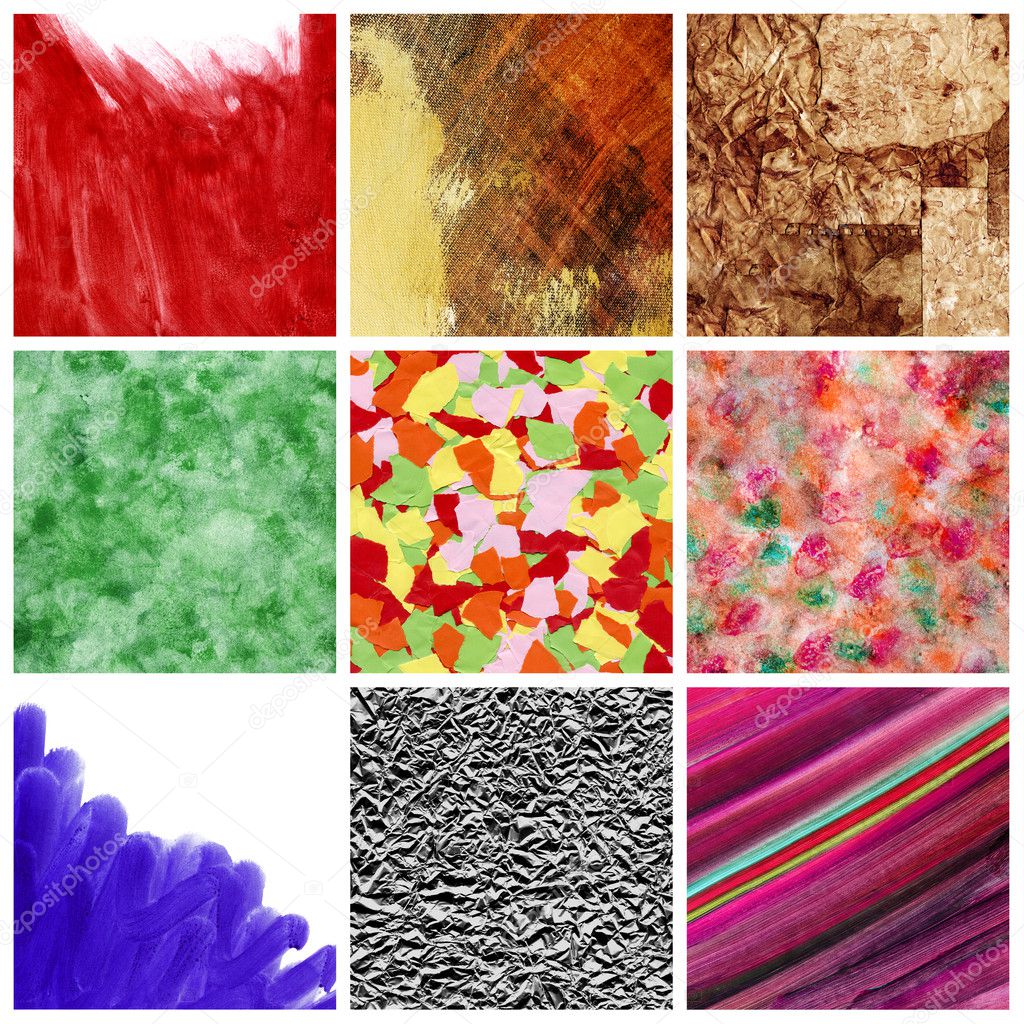 Textures and backgrounds collage