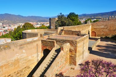 Gibralfaro Castle in Malaga, Spain clipart