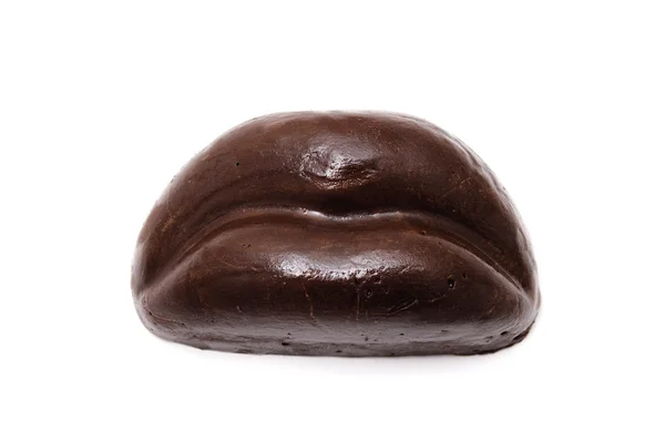 Chocolate lips — Stock Photo, Image