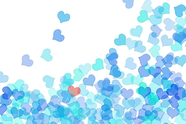 Blaue Herzen — Stockfoto