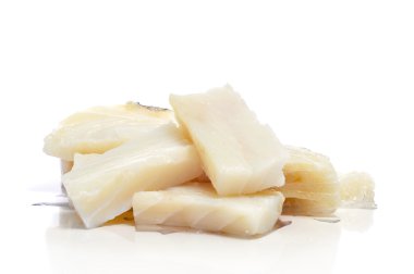 Pieces of raw cod clipart