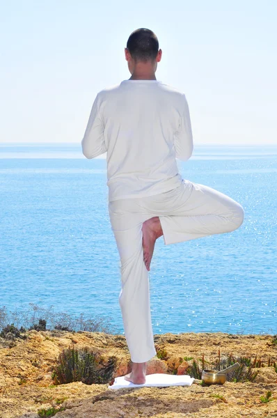 Yoga boom pose — Stockfoto