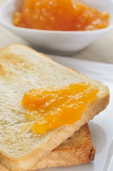 Brot und Marmelade — Stockfoto