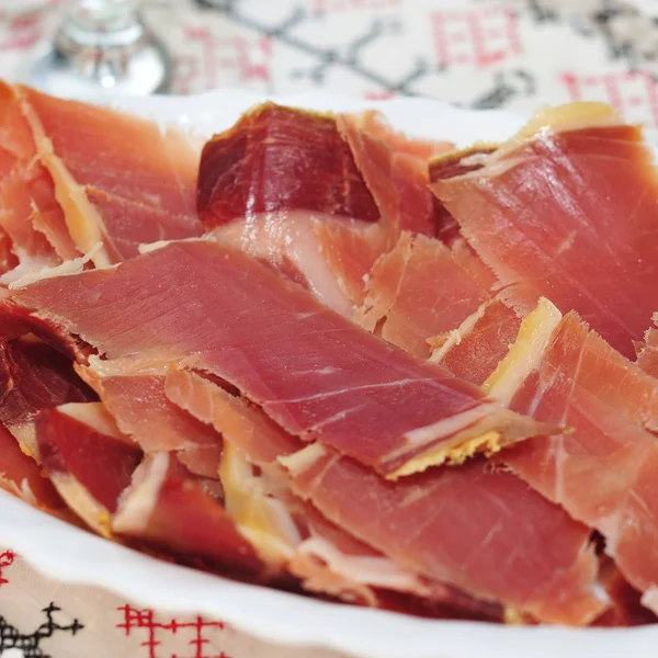 Spanish serrano ham — Stock Photo, Image