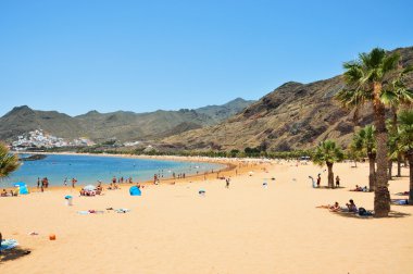 Teresitas Beach in Tenerife, Canary Islands, Spain clipart