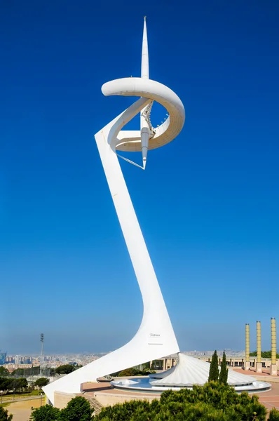 Montjuic Communications Tower a Barcellona, Spagna — Foto Stock